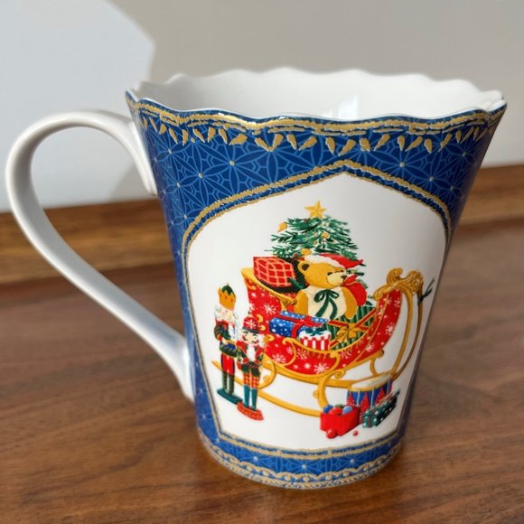Robert Stanley Christmas Blue Mug & Plate Set | Sleigh, Bear, Nutcrackers - Picture 8 of 13